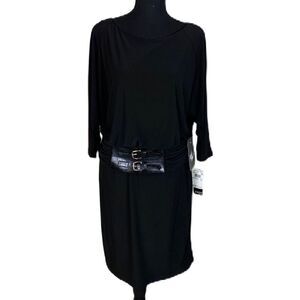 #513 ADRIANNA PAPELL NWT Belted Drape Dress
